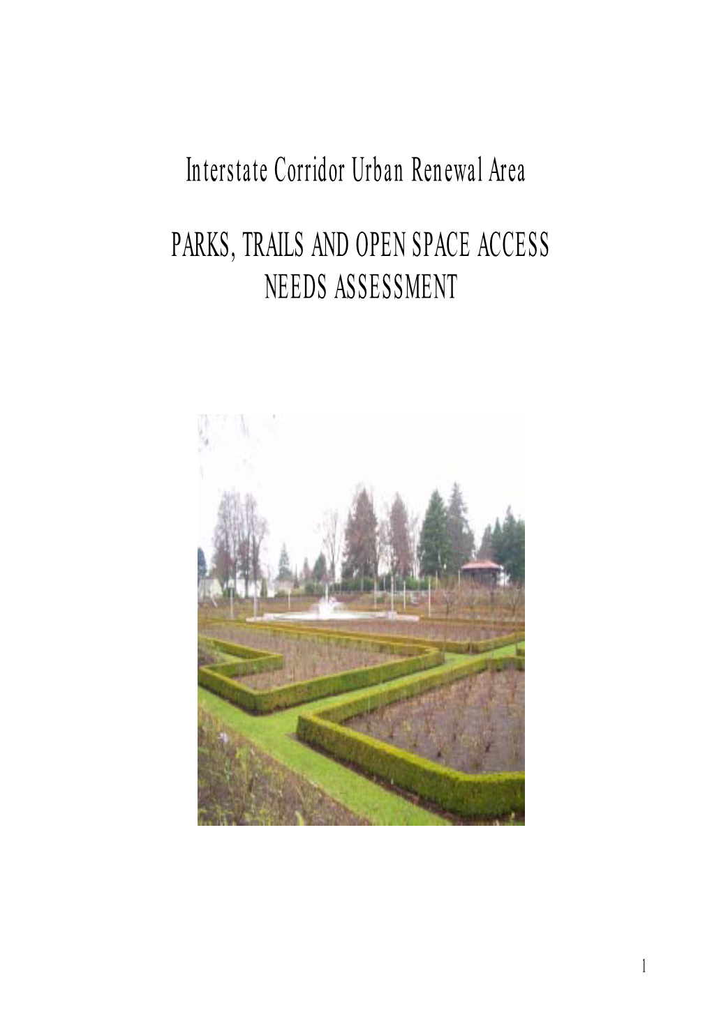 Parks Needs Assessment Final