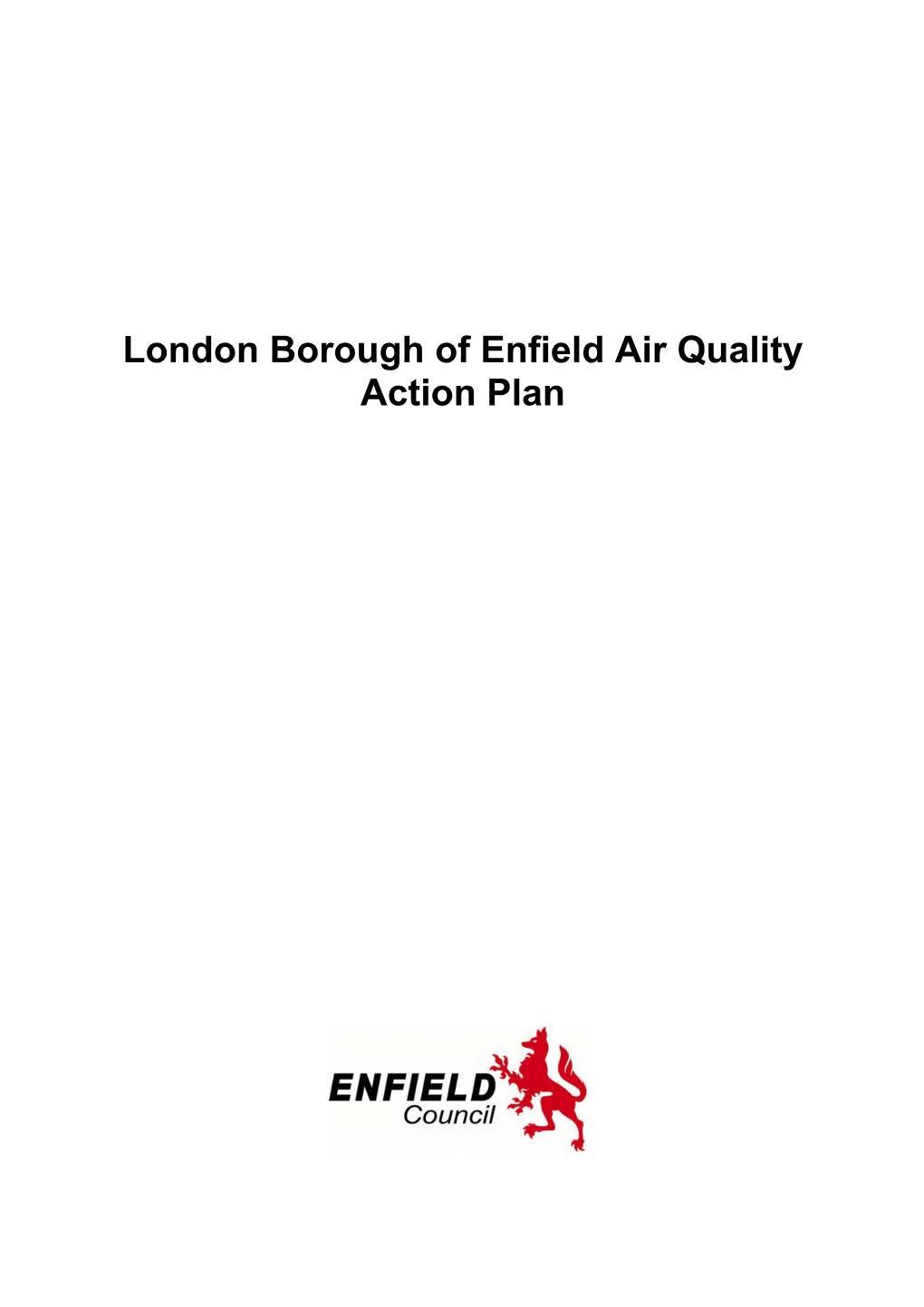 London Borough of Enfield Air Quality Action Plan