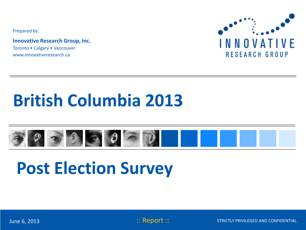 British Columbia 2013 Post Election Survey