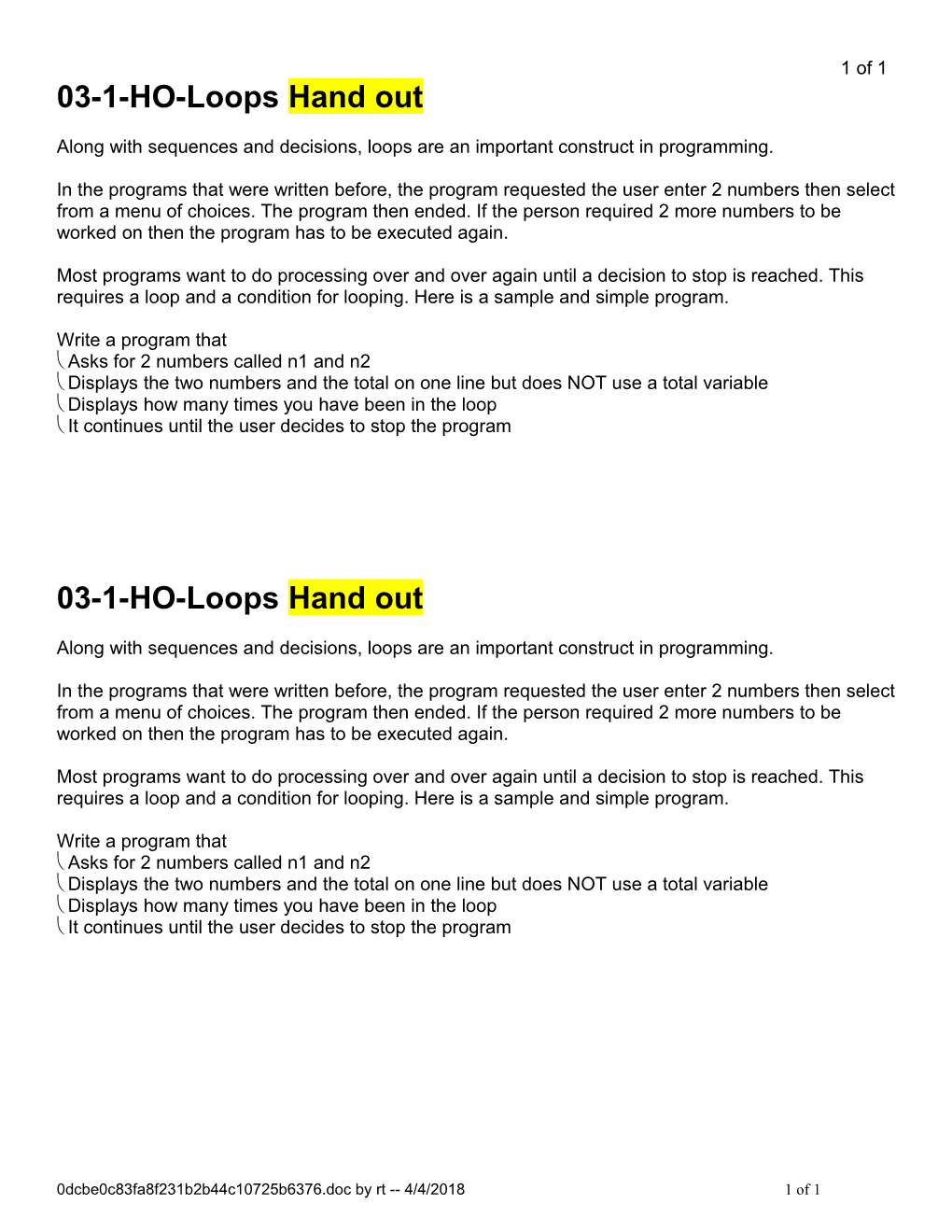 03-1-HO-Loops Hand Out