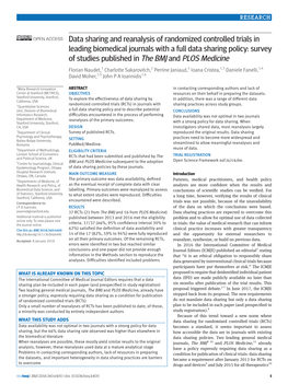 Data Sharing and Reanalysis of Randomized Controlled Trials In