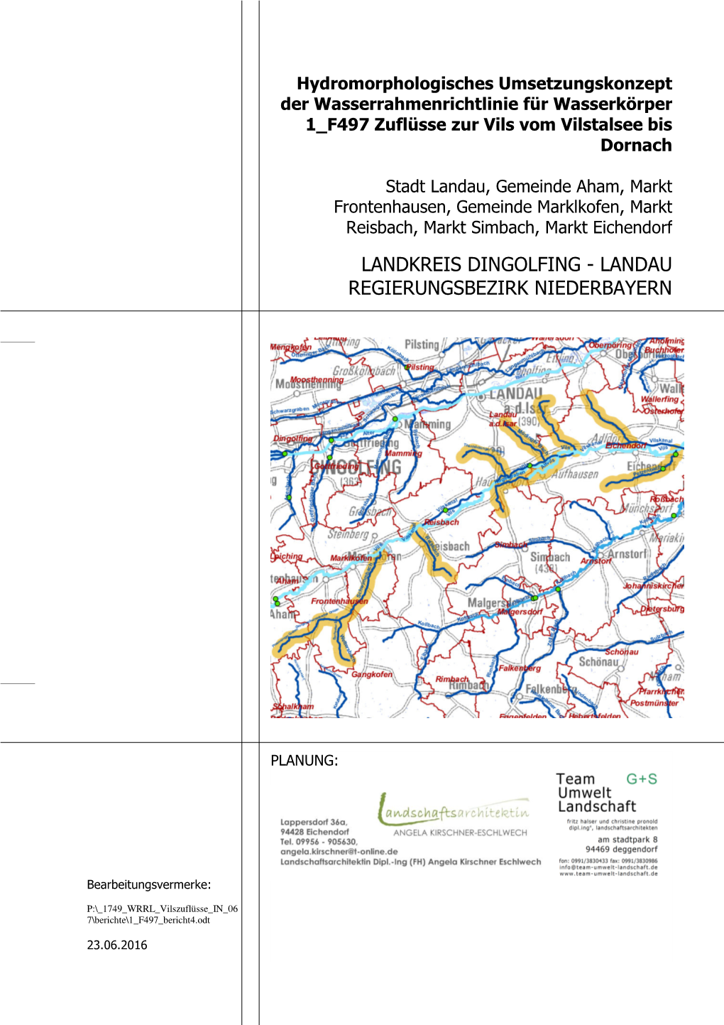 Hydromorphologisches Umsetzungskonzept