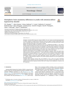 Hemispheric Brain Asymmetry Differences in Youths with Attention