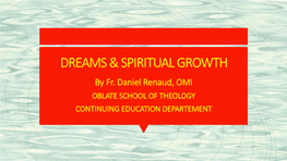 Key Concepts for Dreamwork