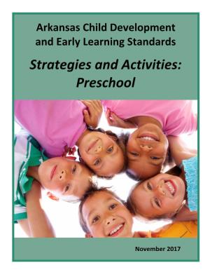 Strategies and Activities: Preschool