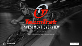 Teamtrak Is a Registered Trademark and DBA of World Cycling League, LLC