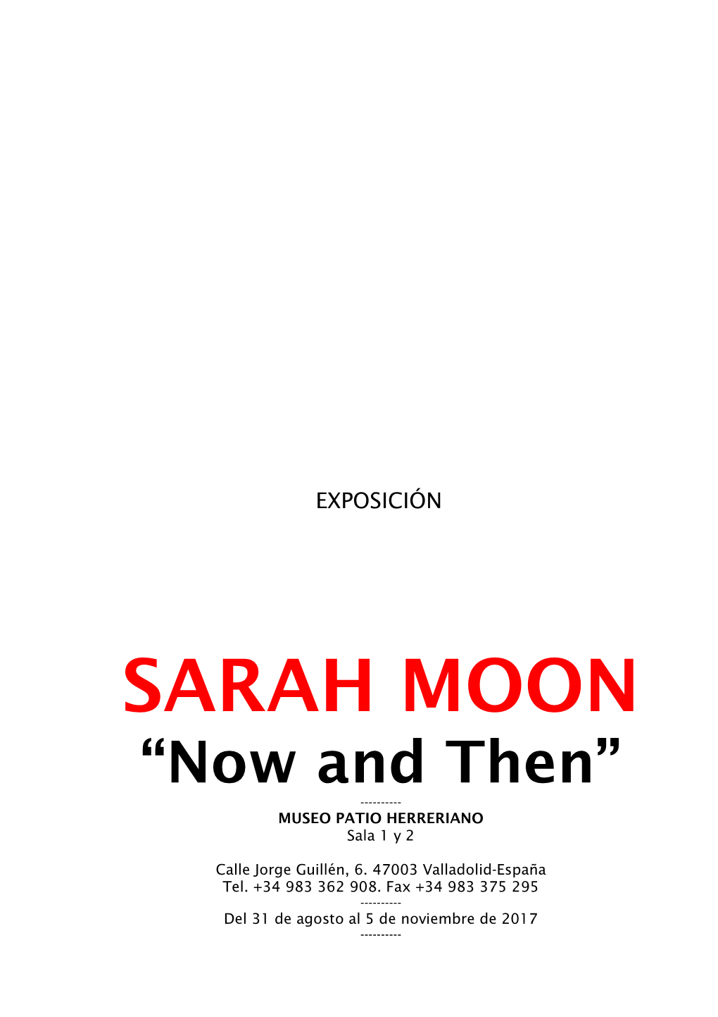 Dossier Sarah Moon