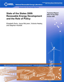 Renewable Energy Development and the Role of Policy