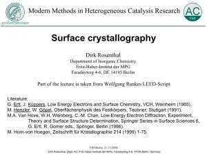 Surface Crystallography
