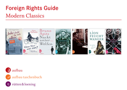 Foreign Rights Guide Modern Classics