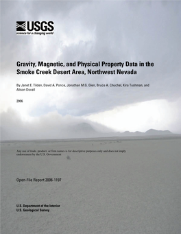 Gravity, Magnetic, and Physical Property Data in the Smoke Creek Desert Area, Northwest Nevada
