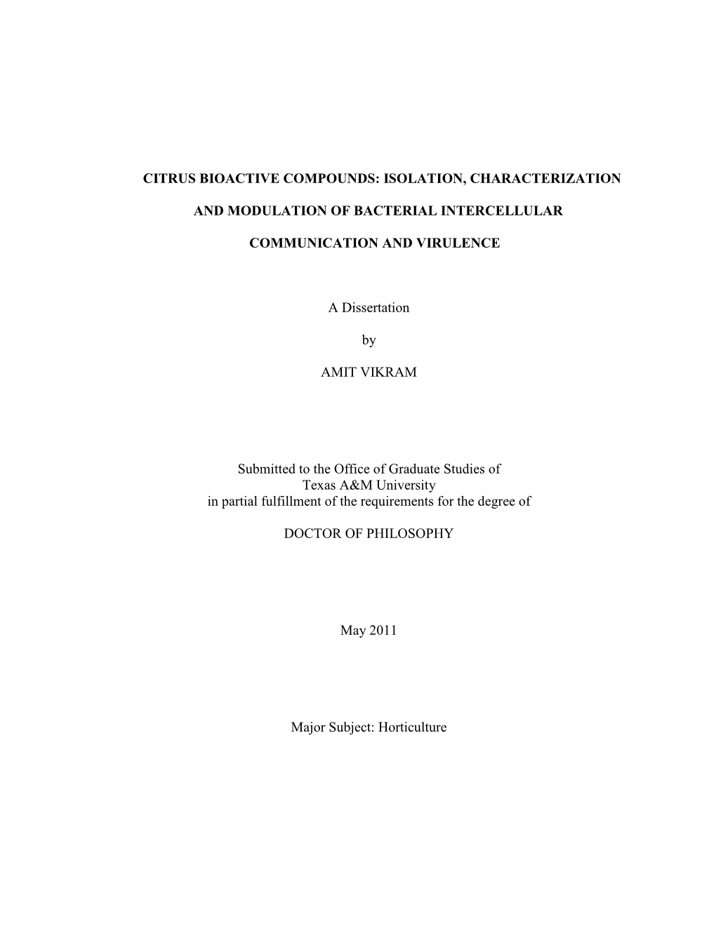 Citrus Bioactive Compounds: Isolation, Characterization