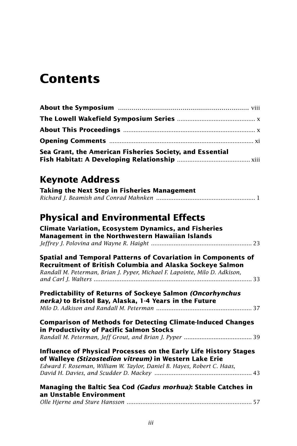 Ecosystem Approaches for Fisheries Management