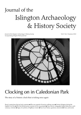 Summer 2012 Incorporating Islington History Journal