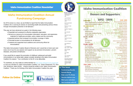 Idaho Immunization Coalition Annual Fundraising Campaign
