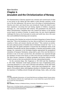 Jerusalem and the Christianization of Norway
