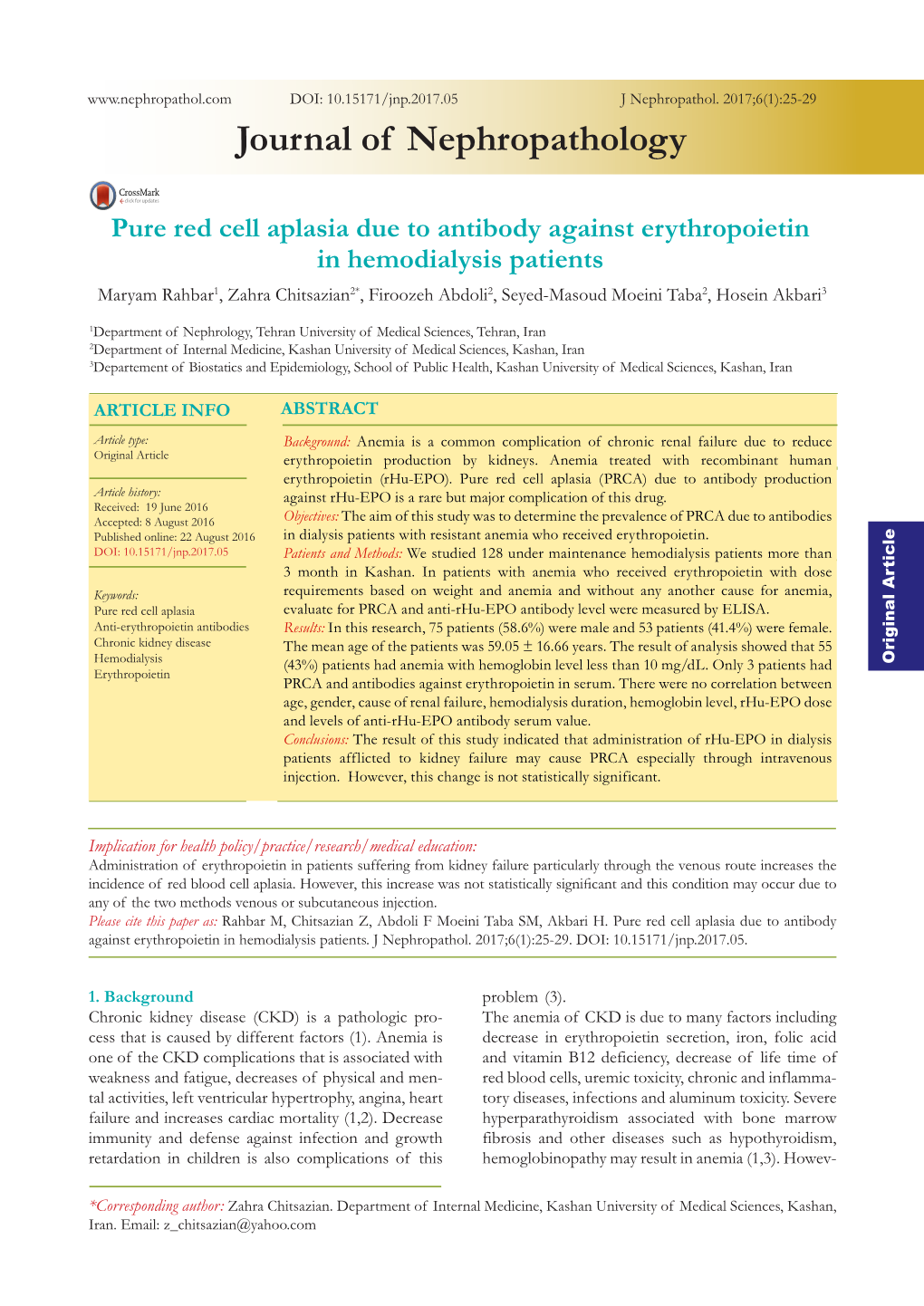 Journal of Nephropathology