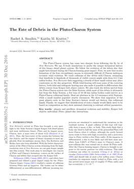 The Fate of Debris in the Pluto-Charon System