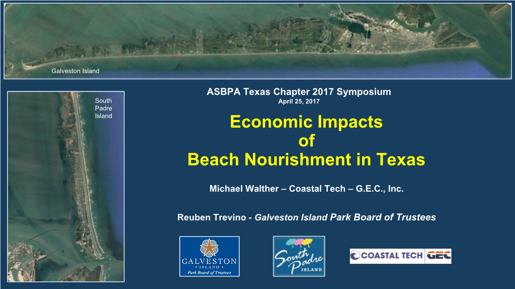 Economic Impacts of Beach Nourishment in Texas