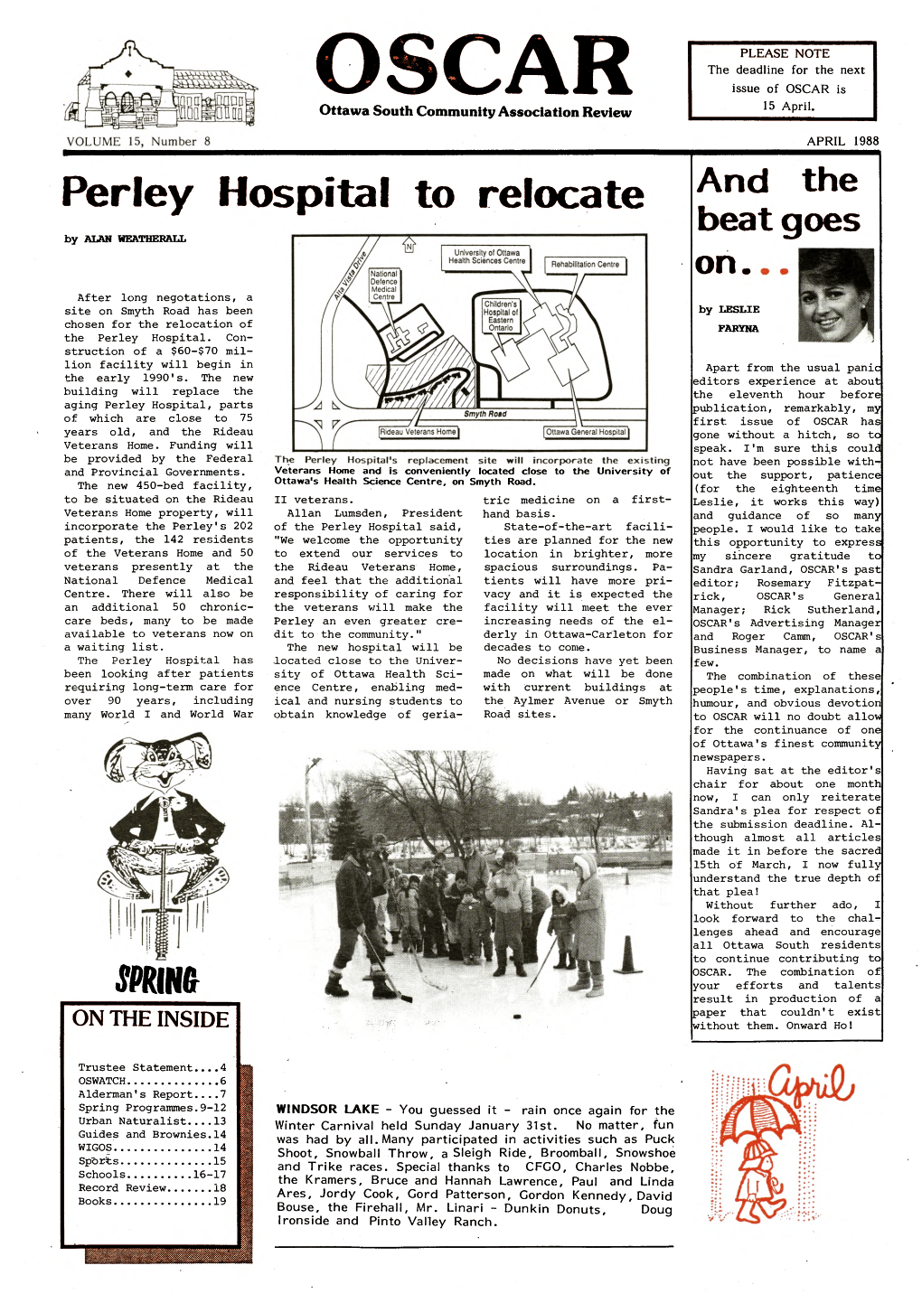 Perley Hospital to Relocate and the Beat Goes by ALAN WEATHERALL On