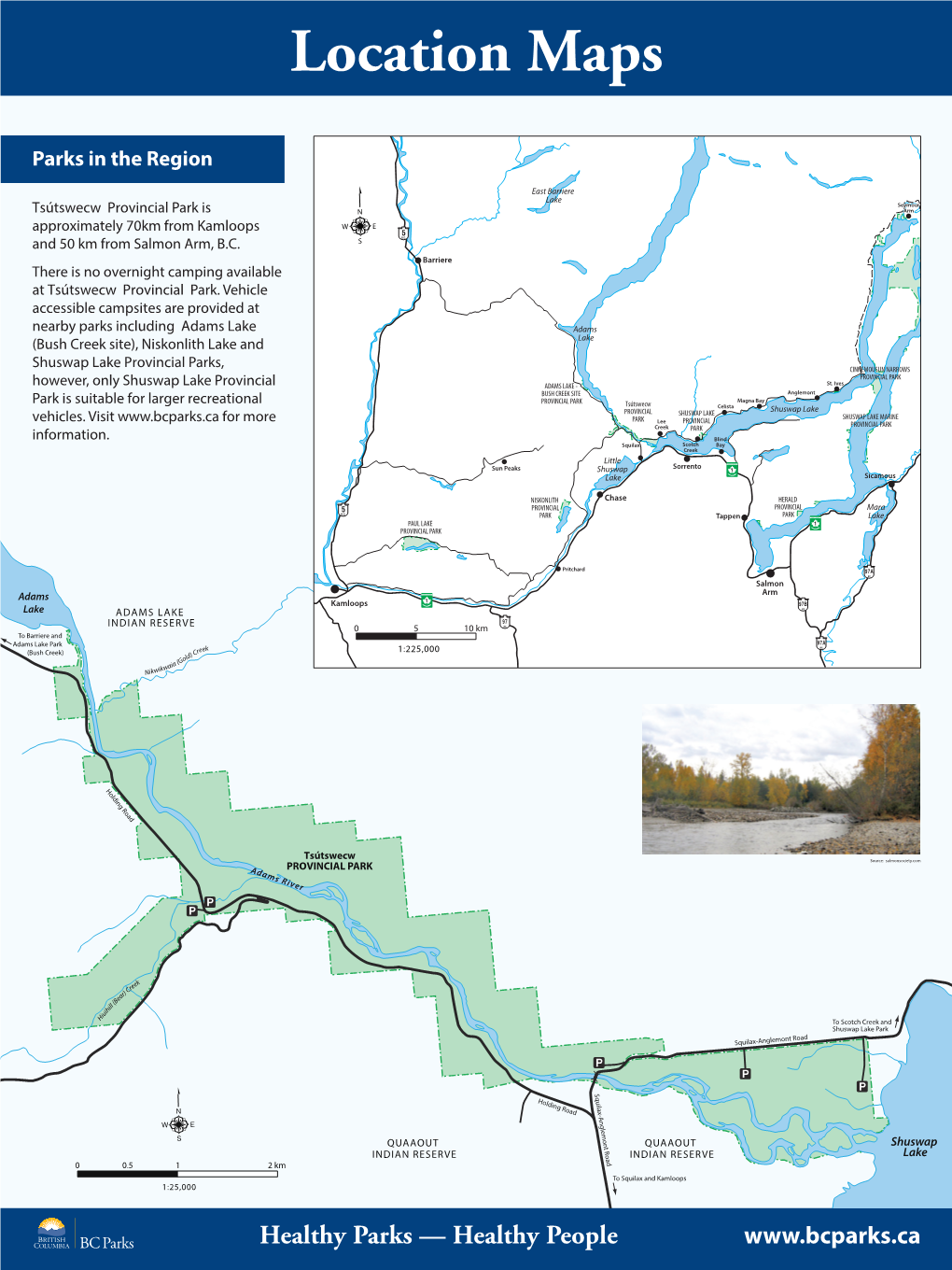 Healthy Parks — Healthy People Tsútswecw Trail Maps