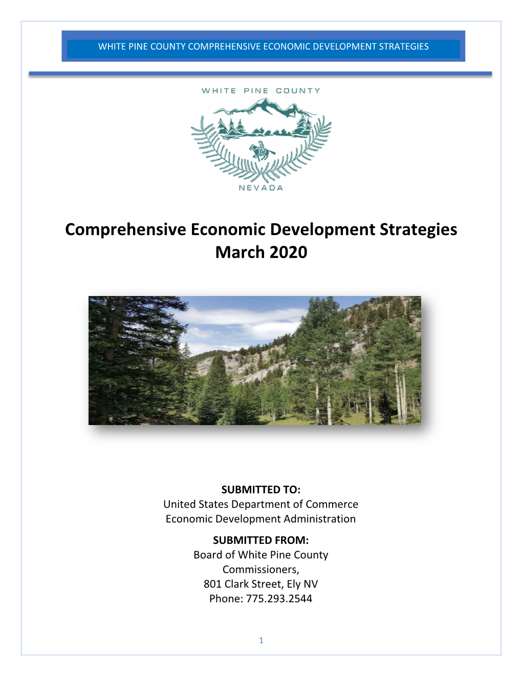 Comprehensive Economic Development Strategies March 2020