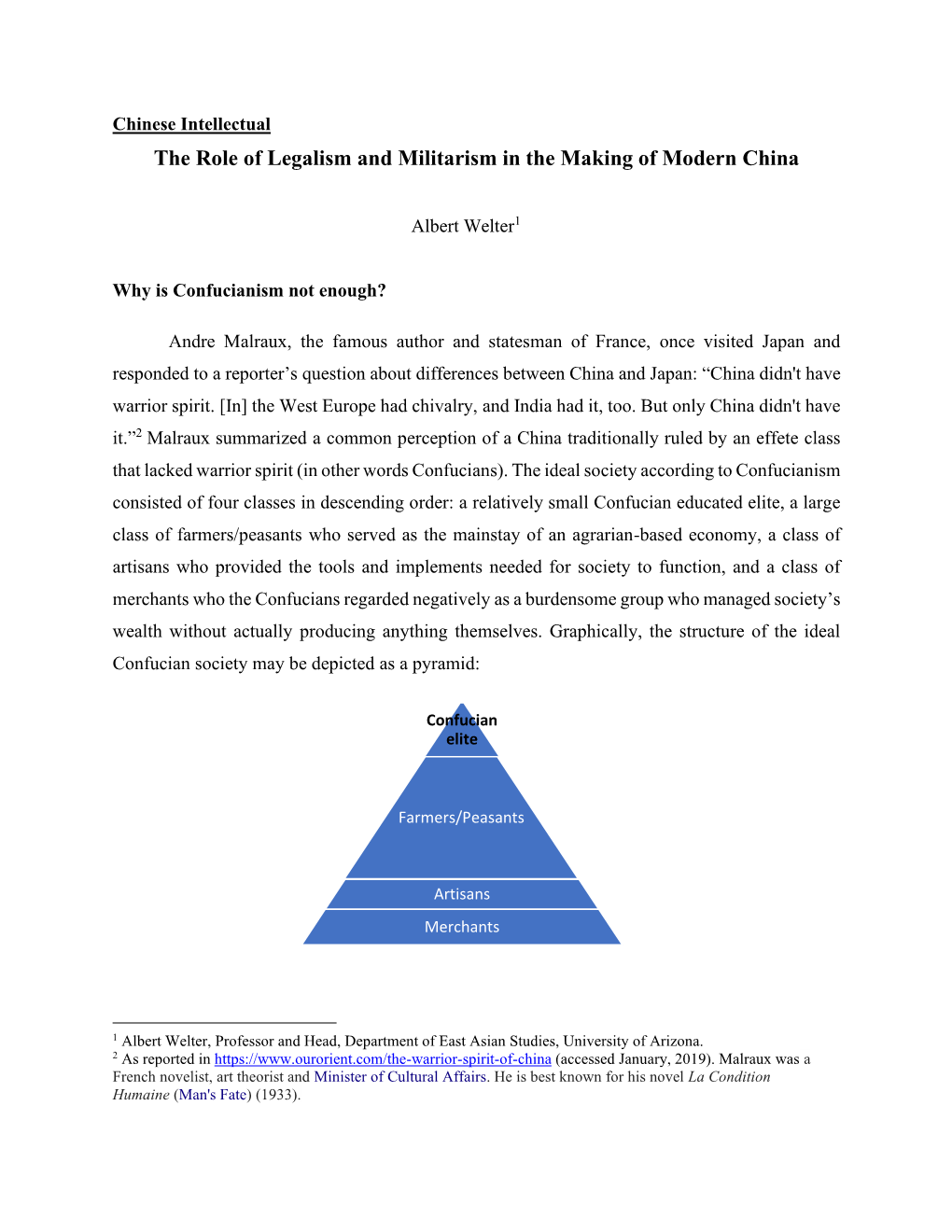 The Role of Legalism and Militarism in the Making of Modern China