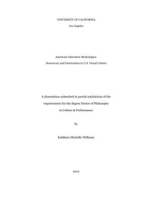A Dissertation Submitted in Partial Satisfaction of the Requirements For