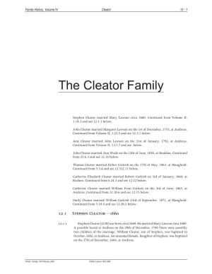The Cleator Family