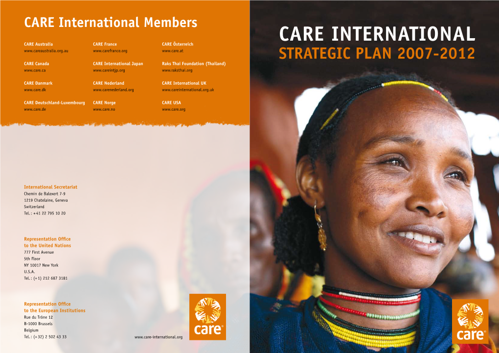 CARE International Strategic Plan 2007-2012 International