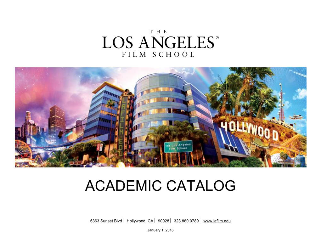 January 2016 Campus Catalog