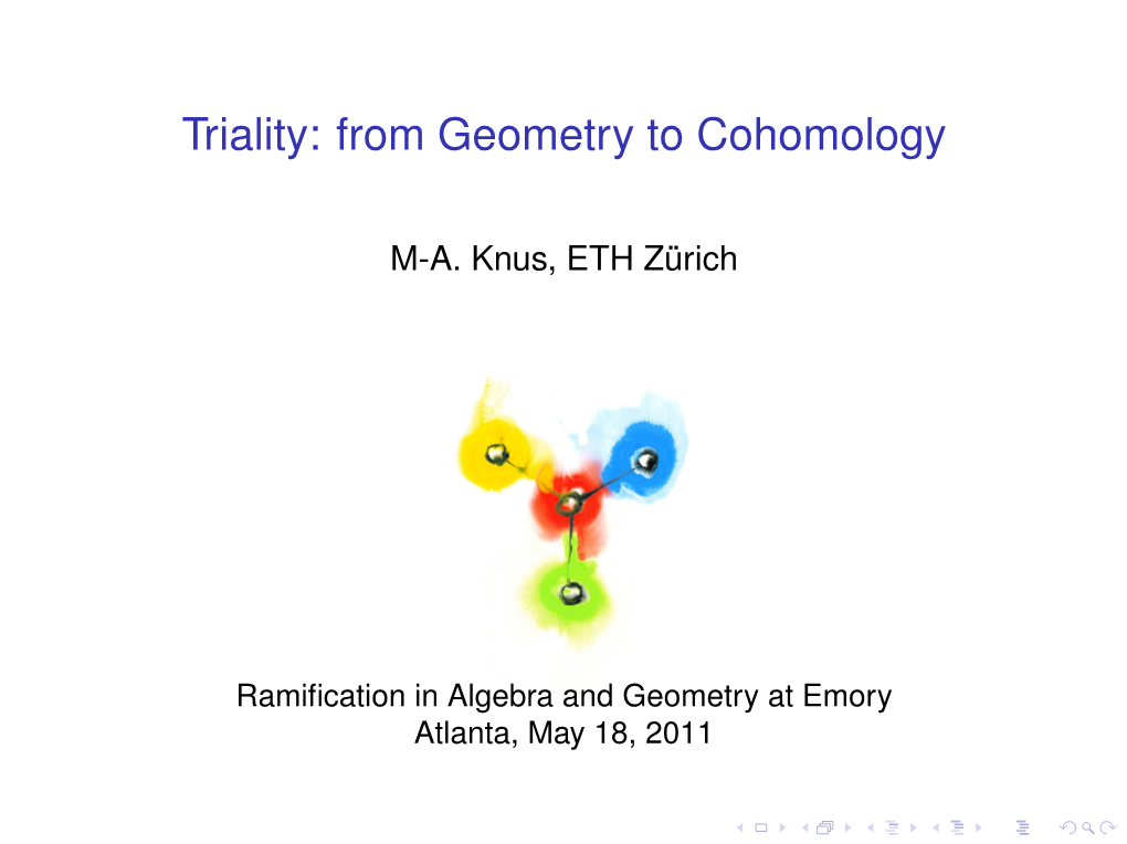 Triality: from Geometry to Cohomology