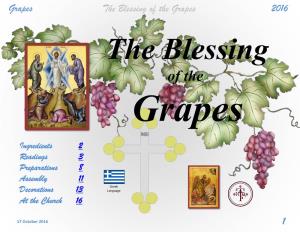 Of the Grapes 2016 the Blessing of the Grapes