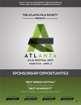 The Atlanta Film Society “Best Spring Festival” 2016 Ajc