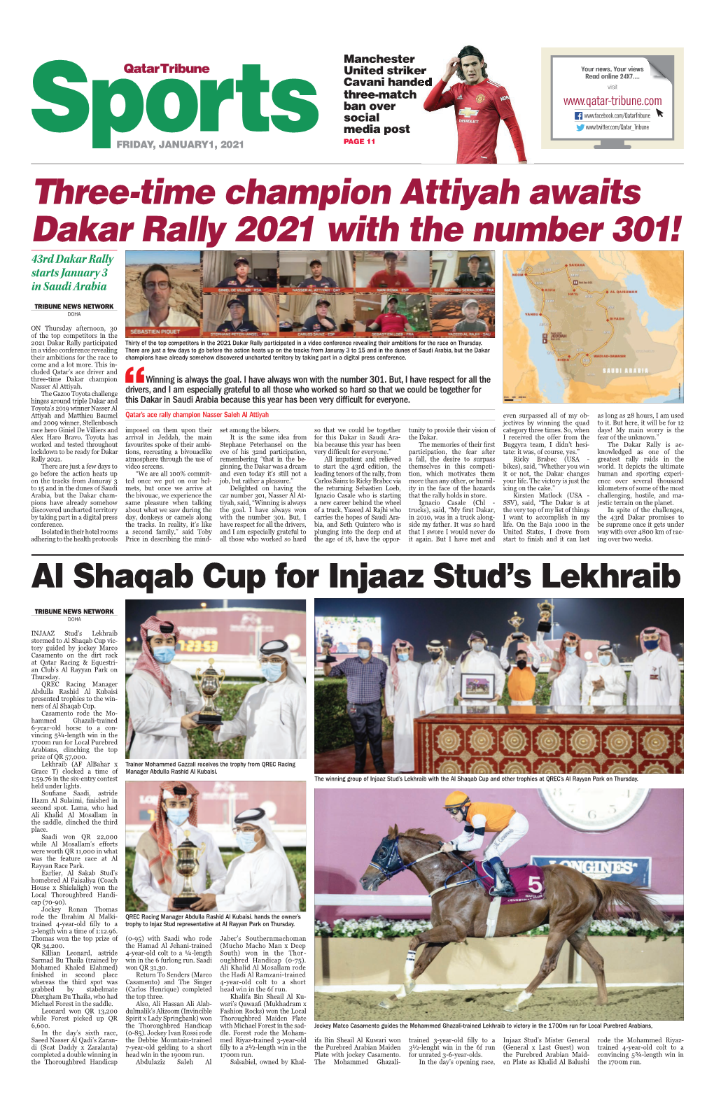 Three-Time Champion Attiyah Awaits Dakar Rally 2021 with the Number 301! 43Rd Dakar Rally Starts January 3 in Saudi Arabia