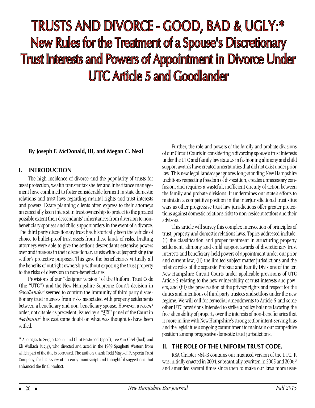 Trusts and Divorce