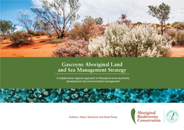 Gascoyne Aboriginal Land and Sea Management Strategy
