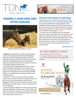 Tdn Europe • Page 2 of 9 • Thetdn.Com Tuesday • 09 March 2021