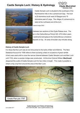 Castle Semple Loch: History & Hydrology