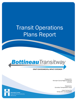Transit Operations Plans Report