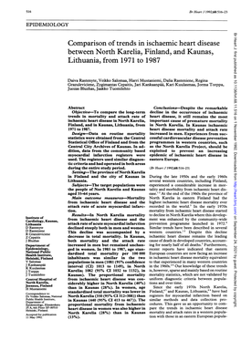Between North Karelia, Finland, and Kaunas, Lithuania, from 1971 to 1987