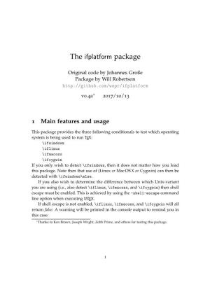 The Ifplatform Package