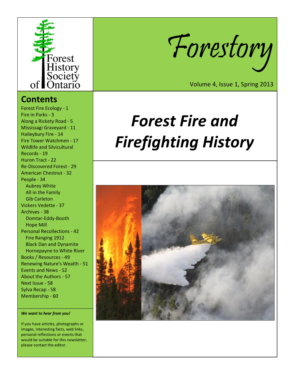 Forest Fire and Firefighting History