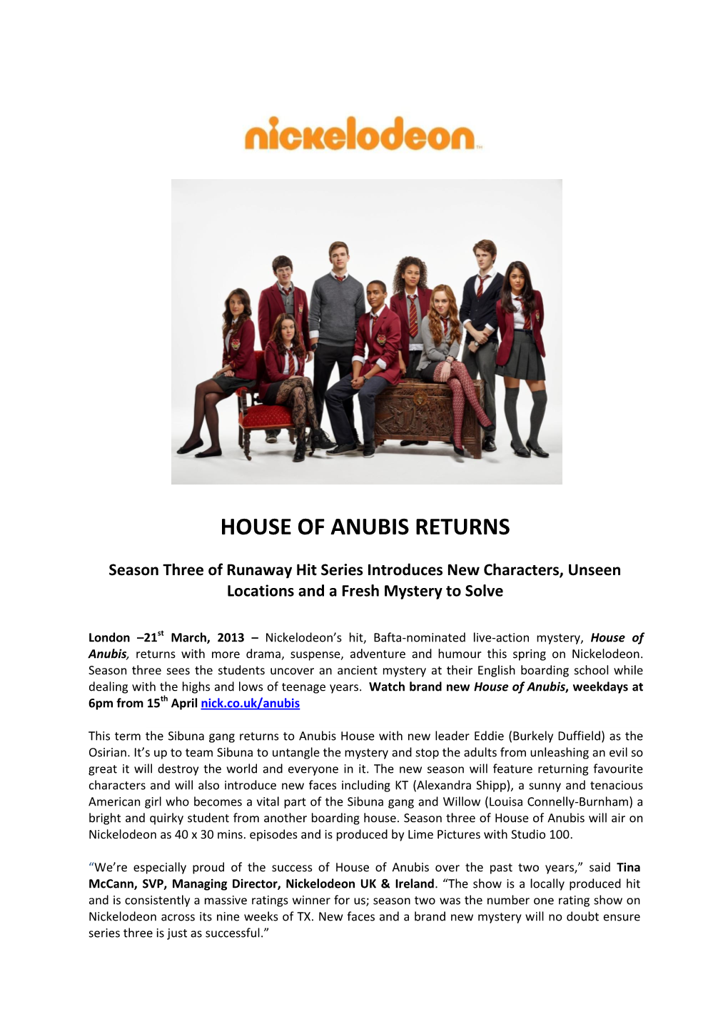 House of Anubis Returns