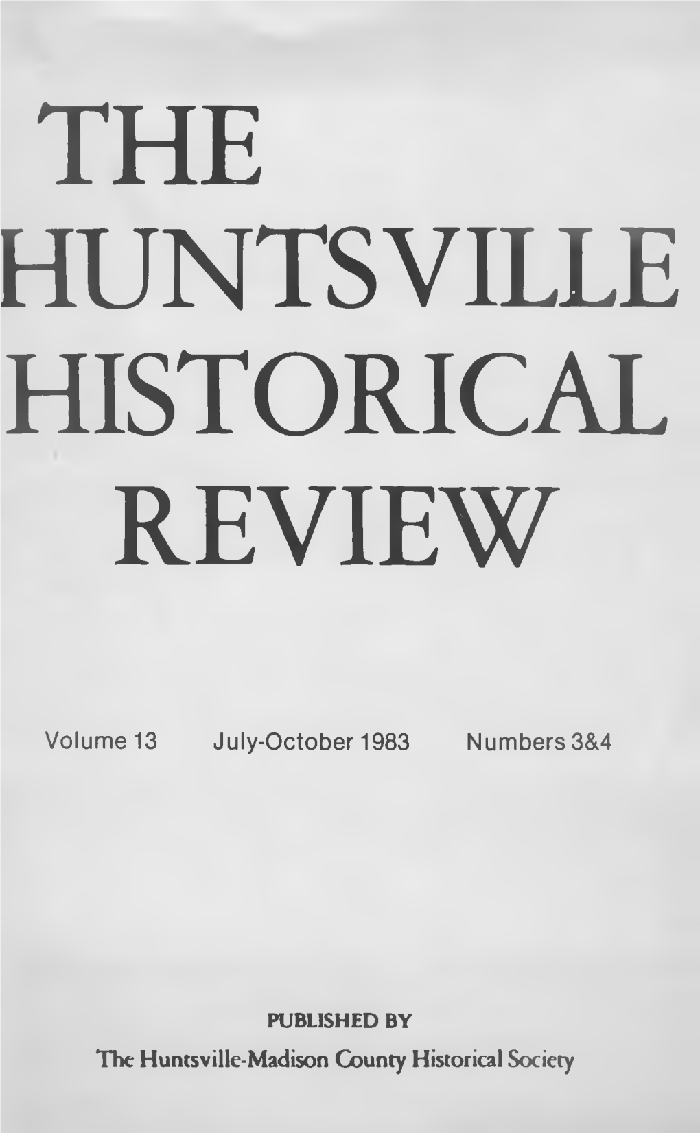 The Huntsville Historical Review