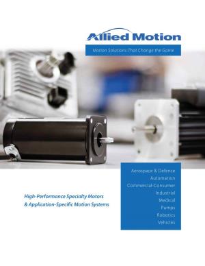 High-Performance Specialty Motors & Application-Specific Motion Systems