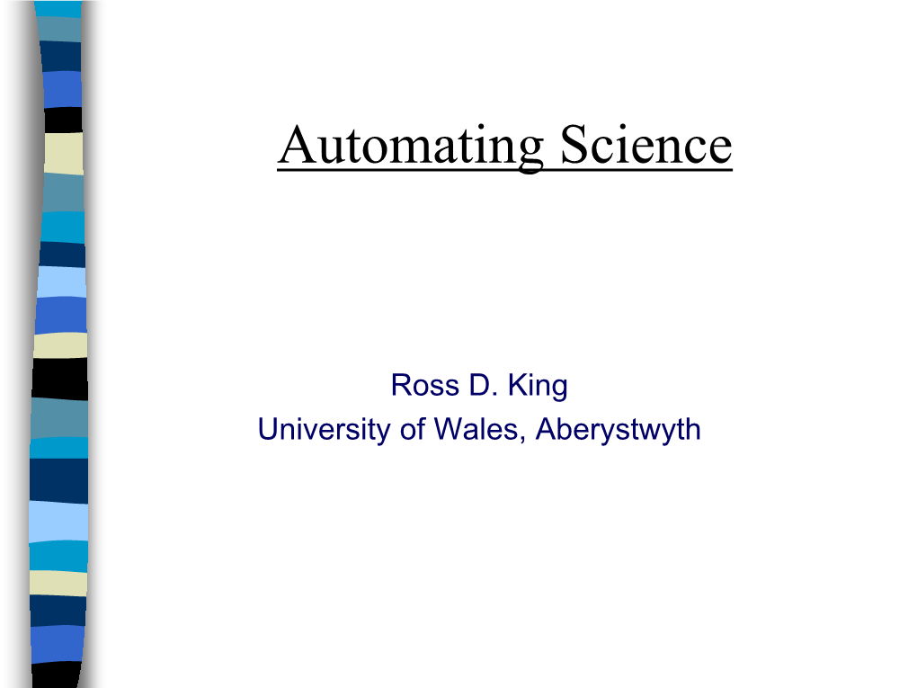 Automating Science