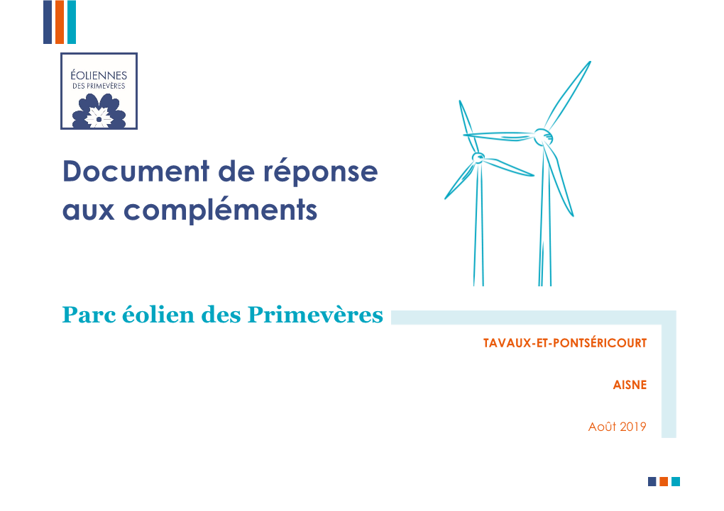 Document De Réponse Aux Compléments (Présent Document)