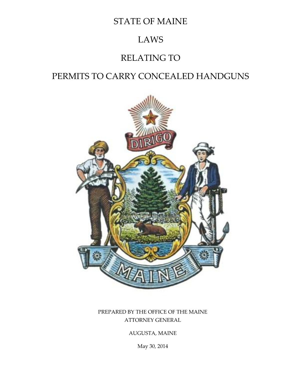 State of Maine Laws Relating to Permits to Carry