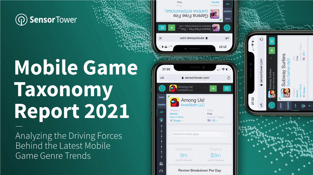 Mobile Game Taxonomy Report 2021 — Analyzing the Driving Forces Behind the Latest Mobile Game Genre Trends ©2021 Sensor Tower Inc